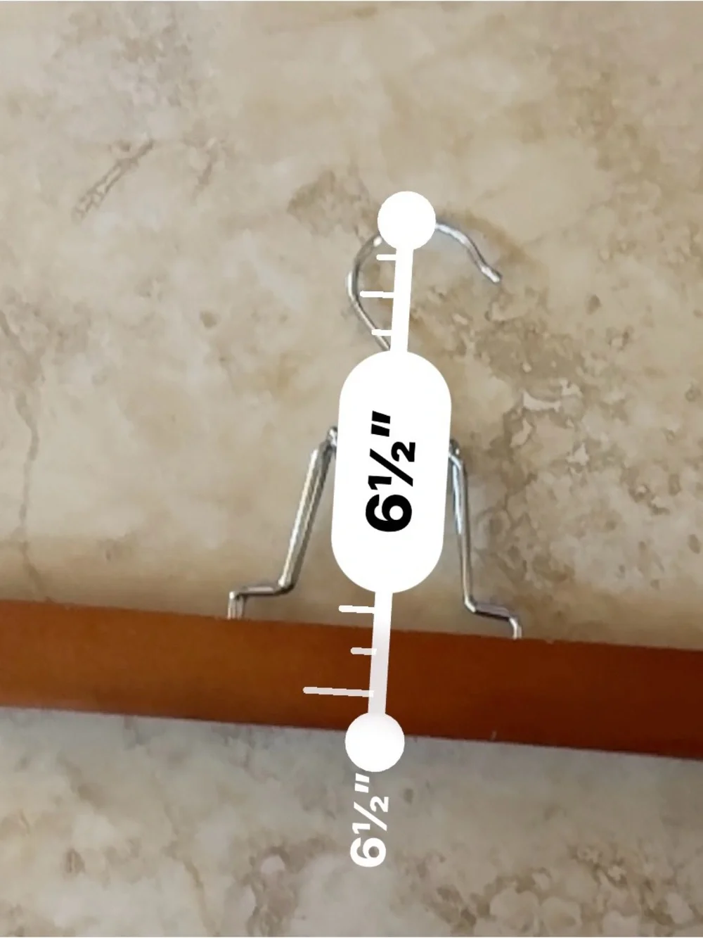 Set of 7 Wooden Clamp Hangers Assorted Wood Skirt Pants Closet Storage